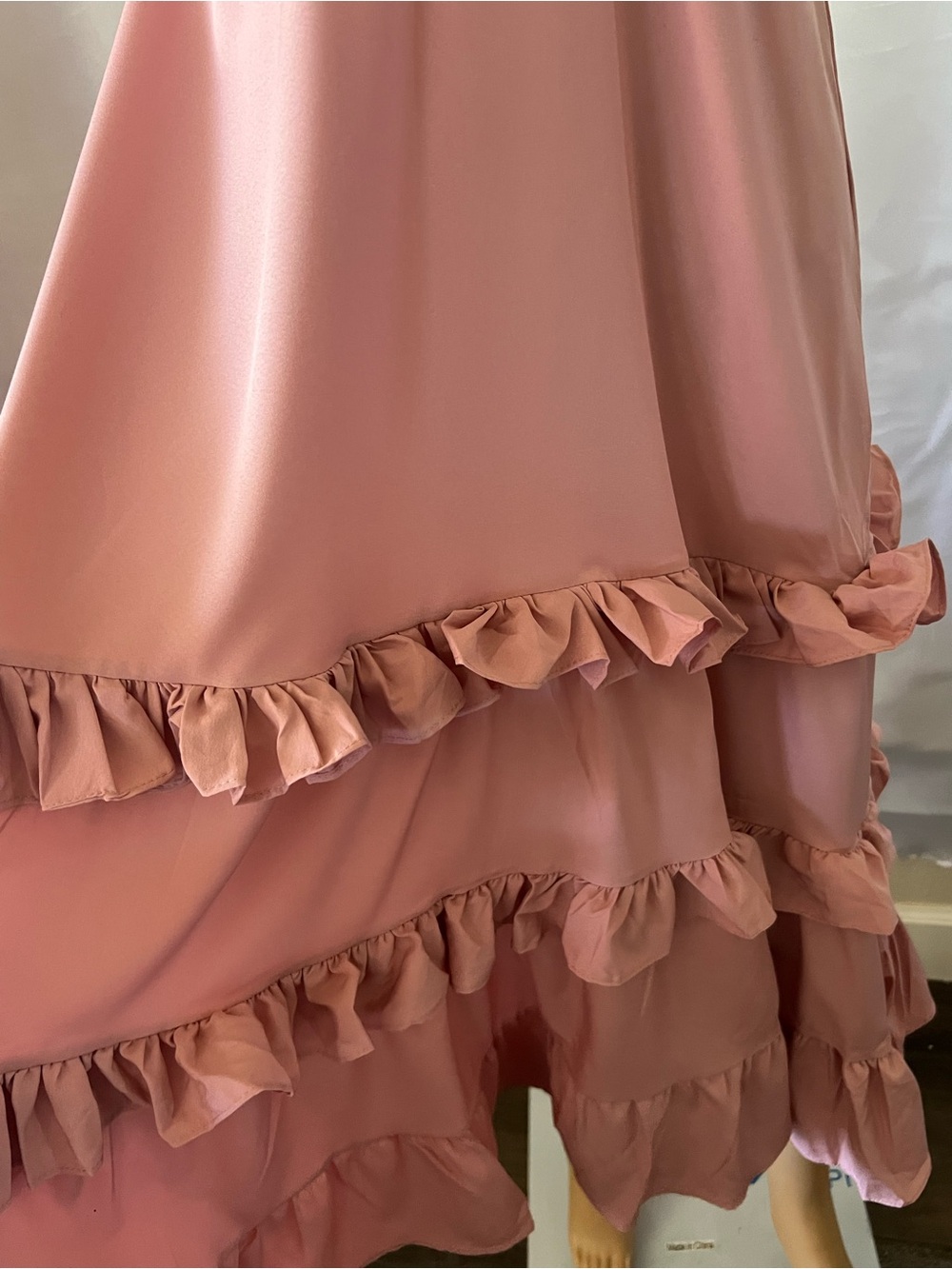 Pink Ruffled V-Neck Sundress - Picture 5 of 7